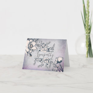 Inked Blossom Sympathy Card Kaart