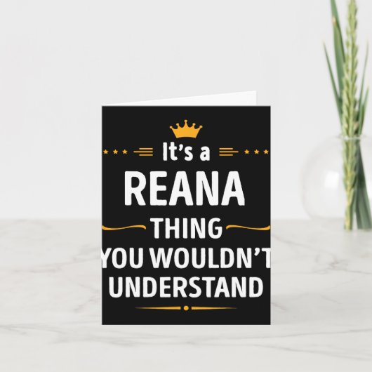 Inked Creation - Its A Reana Thing You Wouldn't Un Kaart (Voorkant)