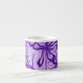 Inked Flowers Paarse Espresso Kop (Voorkant)
