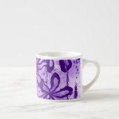 Inked Flowers Paarse Espresso Kop (Rechts)