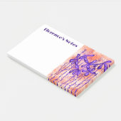 Inked Flowers Paarse & Sinaasappel Post-it® Notes (Schuin)