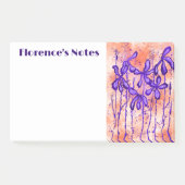 Inked Flowers Paarse & Sinaasappel Post-it® Notes (Voorkant)