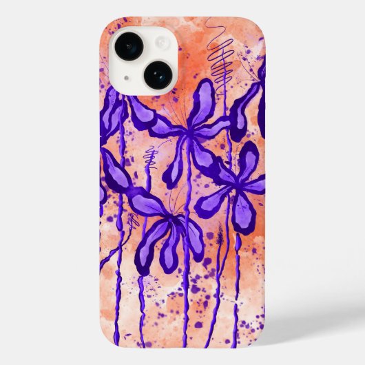 Inked Lelies Tropical Sky iPhone 14 Hoesje (Achterkant)