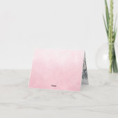 Inked Line Art Pink Ombre Poppies Bedankkaart (Achterkant)