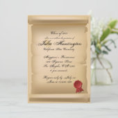 Inked Manuscript de Uitnodiging van de Partij van  (Staand voorkant)