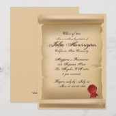 Inked Manuscript de Uitnodiging van de Partij van  (Voorkant / Achterkant)