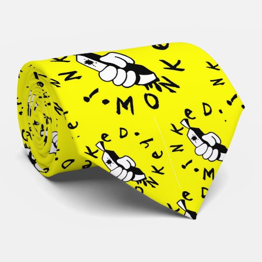 Inked Monkey Stropdas (Opgerold)