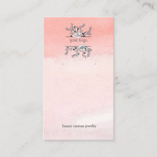 Inked Poppies Logo Earring Display Visitekaartje (Voorkant)