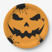 Inked Pumpkin Papieren Bordje (Voorkant)
