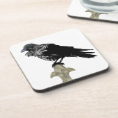 Inked Raven Bier Onderzetter (Linkerzijde)