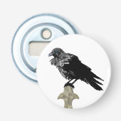 Inked Raven Button Flesopener (Voorkant)