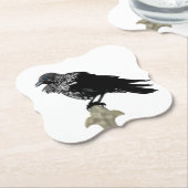 Inked Raven Kartonnen Onderzetters (Gekanteld)
