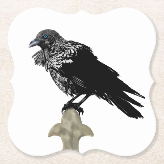 Inked Raven Kartonnen Onderzetters (Voorkant)