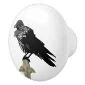 Inked Raven Keramische Knop (Rechts)