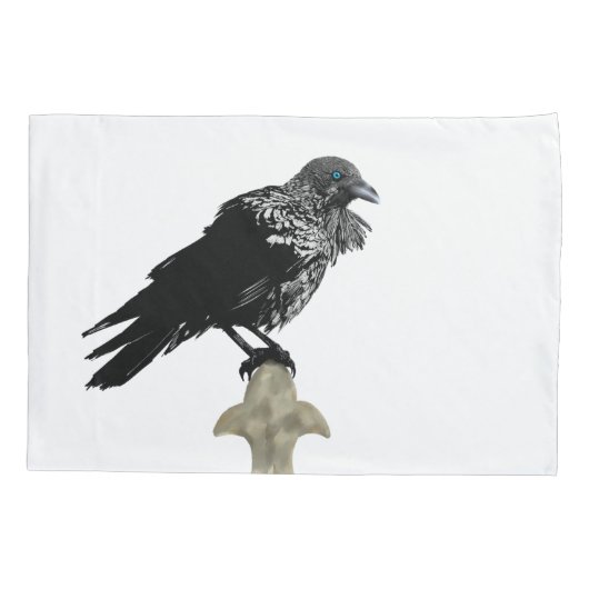 Inked Raven Kussensloop (Achterkant-Links)