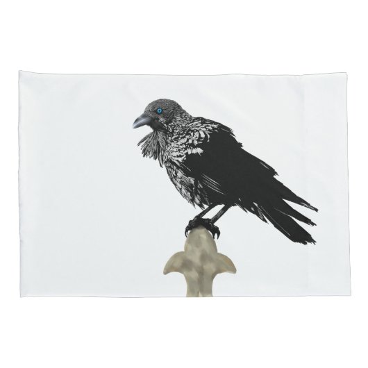 Inked Raven Kussensloop (Achterkant-Rechts)