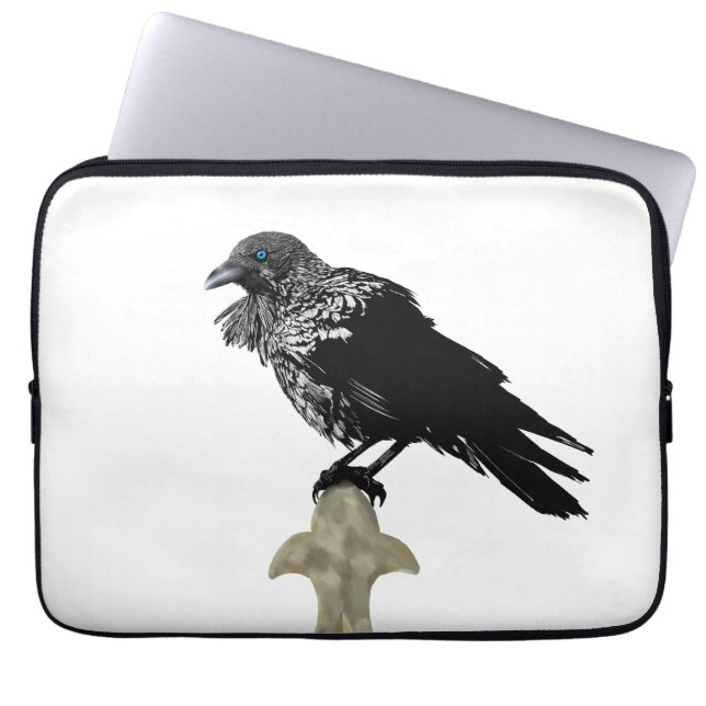 Inked Raven Laptop Sleeve (Voorkant)