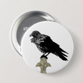 Inked Raven Ronde Button 7,6 Cm (Voorkant /achterkant)