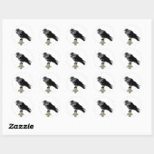 Inked Raven Ronde Sticker (Vel)