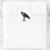 Inked Raven Ronde Sticker (Tas)