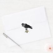 Inked Raven Ronde Sticker (Envelop)