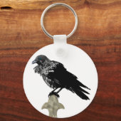 Inked Raven Sleutelhanger (Voorkant)