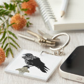 Inked Raven Sleutelhanger (Voorkant Rechts)