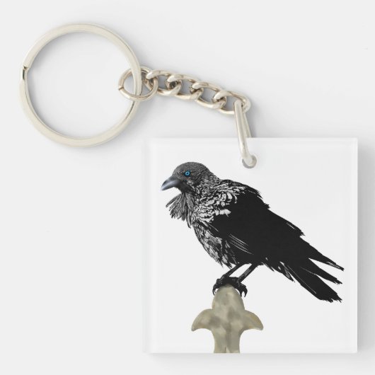 Inked Raven Sleutelhanger (Voorkant)