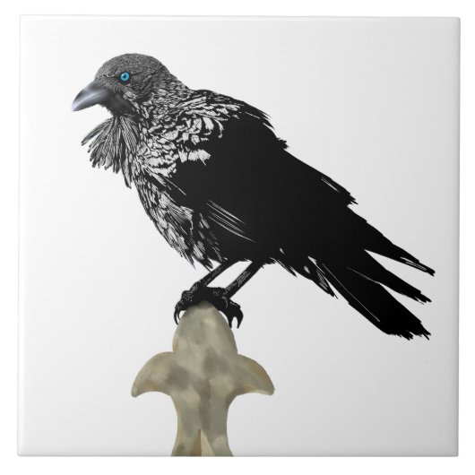 Inked Raven Tegeltje (Voorkant)