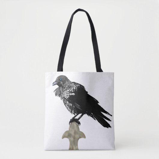 Inked Raven Tote Bag (Voorkant)