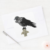 Inked Raven Vierkante Sticker (Envelop)