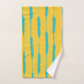 Inked Stripes Yellow and Turquoise Bad Handdoek (Handdoek)