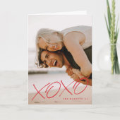 Inked XOXO Overlay Valentijnsdag Kaart - Rood (Voorkant)
