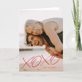 Inked XOXO Overlay Valentijnsdag Kaart - Rood