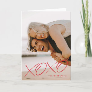 Inked XOXO Overlay Valentijnsdag Kaart - Rood