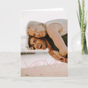 Inked XOXO Overlay Valentijnsdag Kaart - Roze