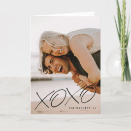 Inked XOXO Overlay Valentijnsdag Kaart - Zwart