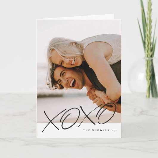 Inked XOXO Valentijnsdag Kaart - zwart (Voorkant)