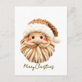 inkepelhaak Santa gezicht Haken Feestdagenkaart