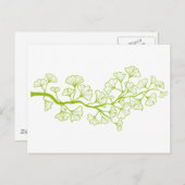 inkgoboom met groene bladeren briefkaart (Voorkant / Achterkant)