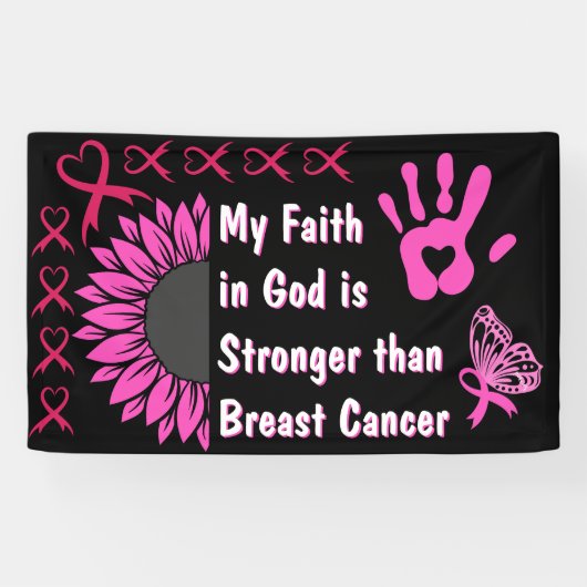 Inkleuren Faith Borstkanker Overlevende banner ide (Horizontaal)