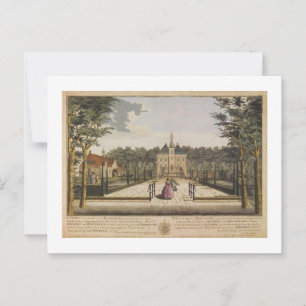 Inkleuring 1760 Print Kasteel De Essenburg Briefkaart