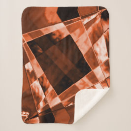 Inklinkende en enkele koraalkwadraten en rechthoek sherpa deken