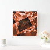 Inklinkende en enkele koraalkwadraten en rechthoek vierkante klok (Huis)