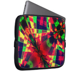 Inklinkende rechthoeken met rekken, groen, donkers laptop sleeve