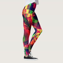 Inklinkende rechthoeken met rekken, groen, donkers leggings