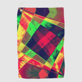 Inklinkende vierkanten en rechthoeken, gekleurd golfhanddoek