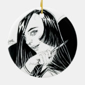 Inkoktober 2018 Dag 24 - Een oude zet Keramisch Ornament (Achterkant)