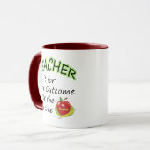 Inkomen van de leraar mok (Voorkant links)