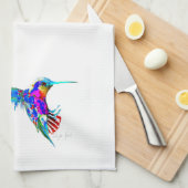 "Inkomend!" Hummingbird Print Theedoek (Quarter Fold)